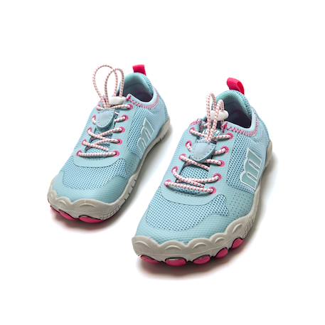 Sneakers filles synthétique lacets Beige+Light blue 10 - vertbaudet enfant 