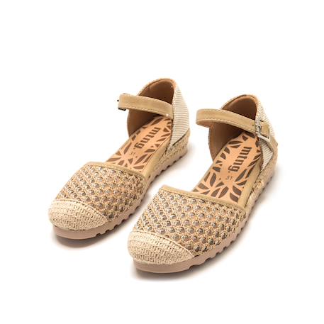 Sandales filles synthétique boucle Beige+Yellow 4 - vertbaudet enfant 