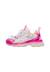 Baskets en cuir et tissu wave. Fuchsia-blanc-rose 3 - vertbaudet enfant 