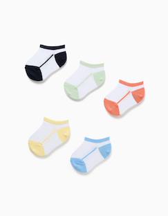 -5 paires de socquettes avec détails contrastés