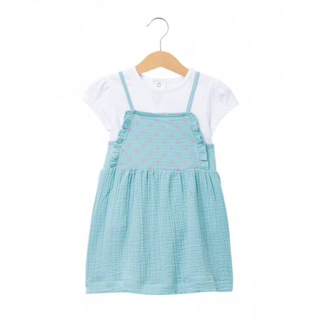 Bébé-Ensemble-Ensemble robe + haut 100% coton bébé fille