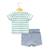 Ensemble short + haut 100% coton bébé garçon Fond blanc casse raye multicol 5 - vertbaudet enfant 