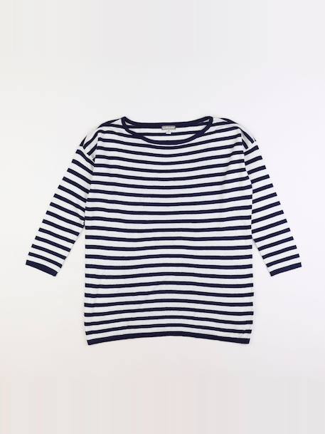 Pull grossesse - 34 Blanc, bleu 1 - vertbaudet enfant 