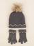 Ensemble bonnet/gants - 4/6 ans Taupe, argent 1 - vertbaudet enfant 