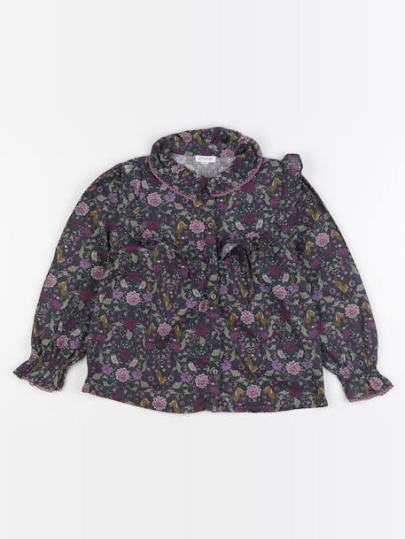 Blouse - 6 ans Vert, violet 1 - vertbaudet enfant 