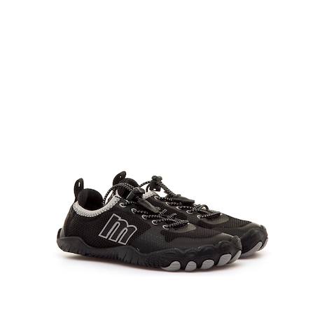 Sneakers garçon synthétique lacets Black+Sky blue 5 - vertbaudet enfant 