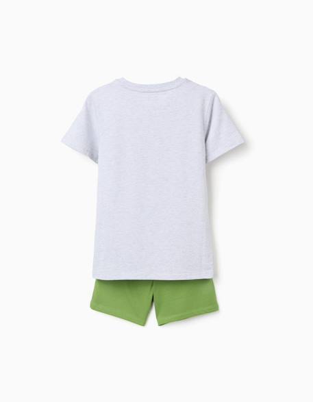 Pyjama à manches courtes en coton avec imprimés hulk Gris clair 2 - vertbaudet enfant 