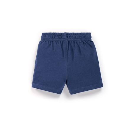 Ensemble short + haut 100% coton bébé garçon Fond blanc raye bleu 5 - vertbaudet enfant 
