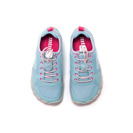 Sneakers filles synthétique lacets Beige+Light blue 8 - vertbaudet enfant 