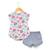 Ensemble short + haut 100% coton bébé fille Imprime rose fond blanc casse 5 - vertbaudet enfant 
