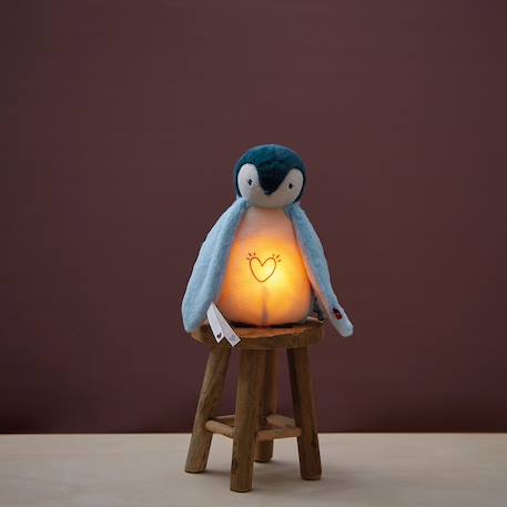 Veilleuse peluche manchot bleu (20 cm) Ecru, bleu, rouge 6 - vertbaudet enfant 