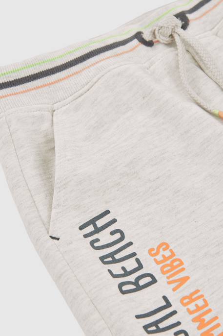 Short garçon en maille  avec palmiers Gris 3 - vertbaudet enfant 