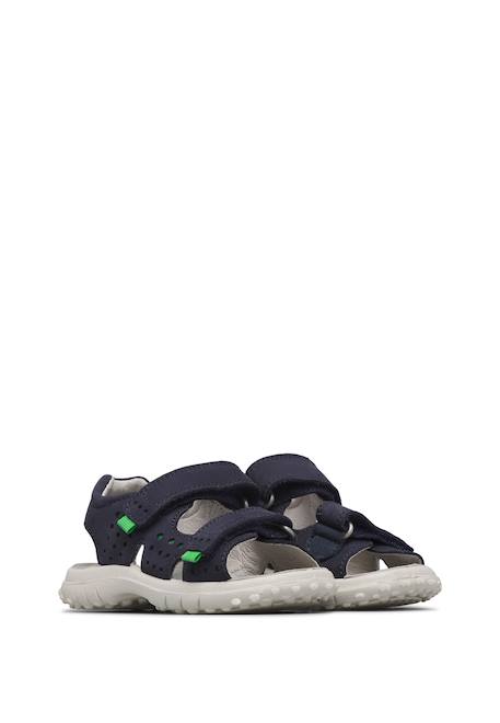 Sandales en velours dumiki Marine-vert 2 - vertbaudet enfant 