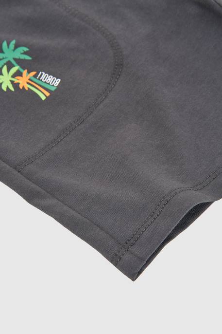 Bermuda garçon en coton Gris 4 - vertbaudet enfant 