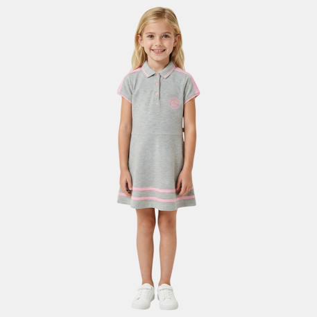 Robe fille style polo manches courtes Blanc+Fushia+Gris+Rose 7 - vertbaudet enfant 