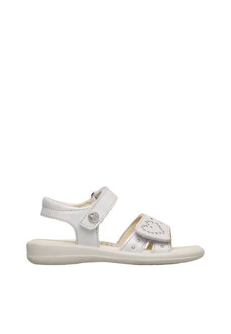 Sandales en cuir avec des strass saphia Blanc- 1 - vertbaudet enfant 