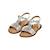 Sandales en cuir  à brides Argent+Platinium 3 - vertbaudet enfant 