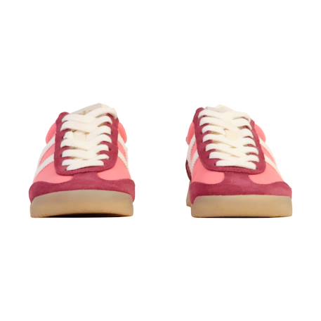 Baskets basses  à lacets Bubblegum cerise off white+Clementine moody orange off white+Emerald evergreen surf+Evergreen plume soleil+Green mist evergreen off white+Pale pink  clay off white+Rouge coral 5 - vertbaudet enfant 