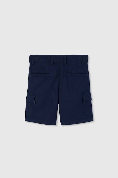 Bermuda garçon en lin Bleu 2 - vertbaudet enfant 