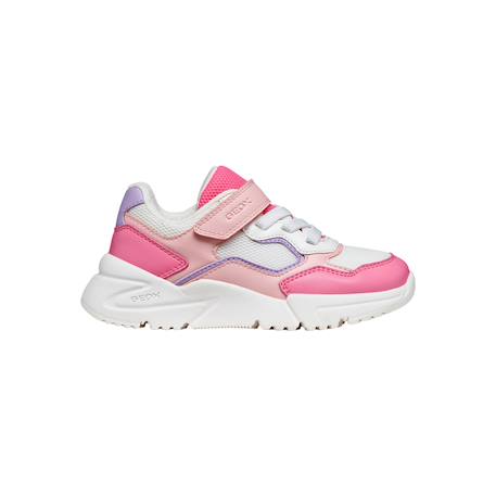 Baskets basses  à scratch Blanc   rose+Salmon   blanc 7 - vertbaudet enfant 