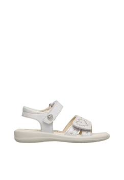 Chaussures-Sandales en cuir avec des strass saphia