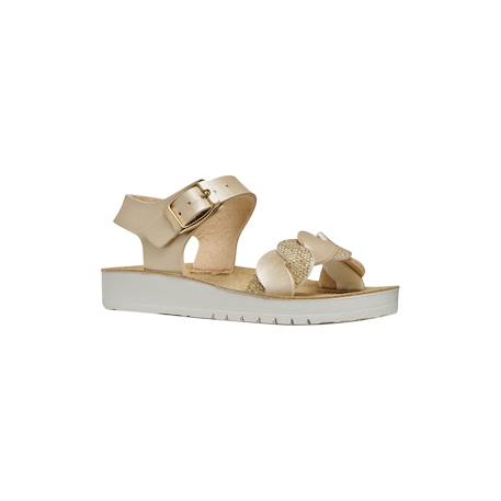 Sandales en cuir à brides Platinium+Rose clair 5 - vertbaudet enfant 
