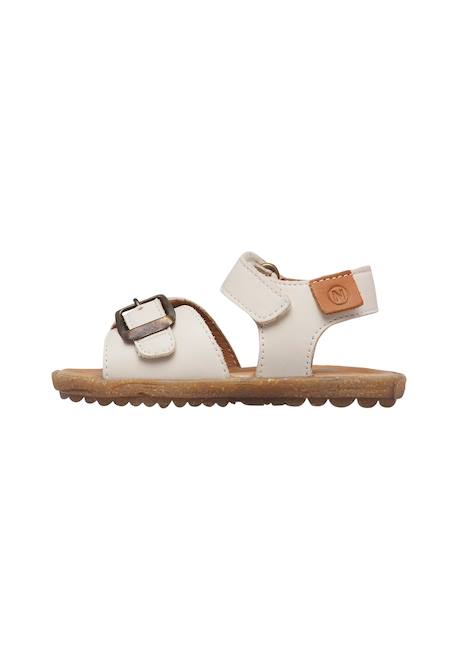 Sandales en cuir parin Blanc crème-+Cognac-+Marine- 3 - vertbaudet enfant 