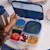 Lunch box bento enfant - boîte à déjeuner grand format Bleu marine+Rose+Vert paon 2 - vertbaudet enfant 