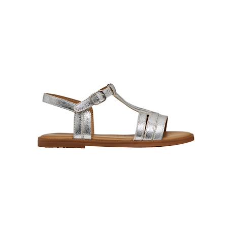 Sandales en cuir  à brides Argent+Platinium 1 - vertbaudet enfant 