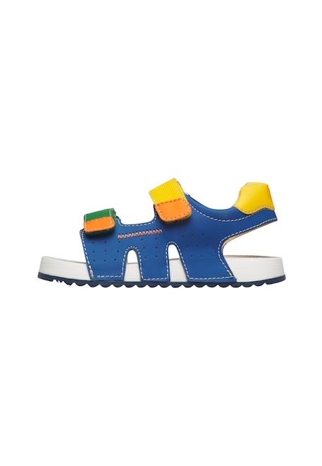 Sandales en cuir mimio. Bleu-jaune 3 - vertbaudet enfant 