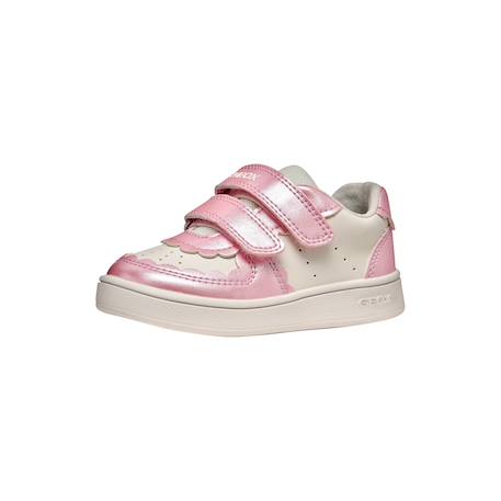 Baskets basses à scratch Blanc rose foncé 2 - vertbaudet enfant 