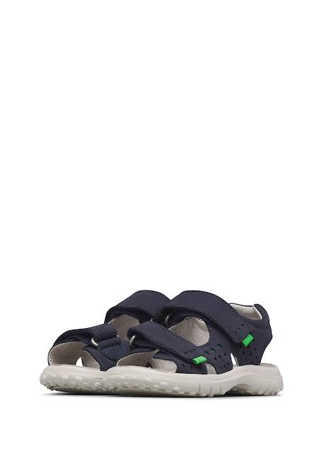 Sandales en velours dumiki Marine-vert 5 - vertbaudet enfant 