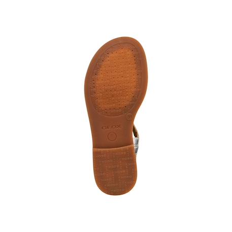 Sandales en cuir  à brides Argent+Platinium 6 - vertbaudet enfant 
