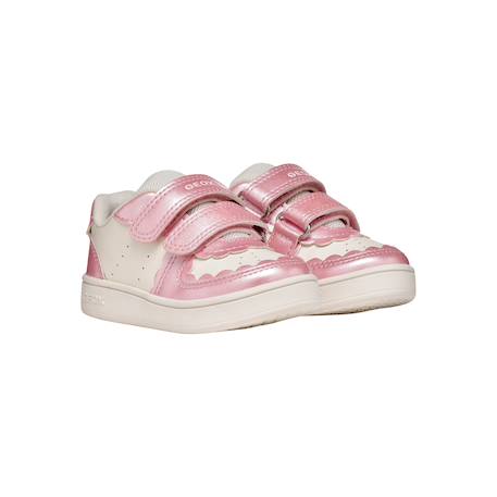 Baskets basses à scratch Blanc rose foncé 3 - vertbaudet enfant 