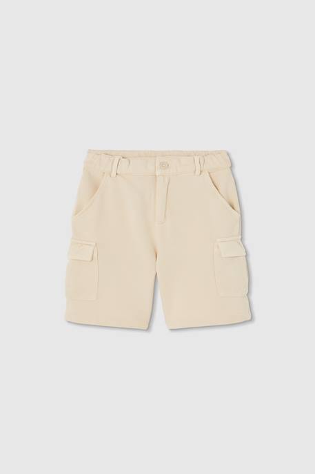Bermuda en molleton garçon Marron 1 - vertbaudet enfant 