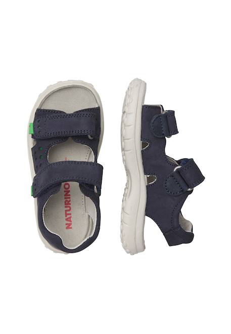 Sandales en velours dumiki Marine-vert 4 - vertbaudet enfant 