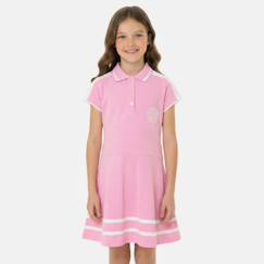 Robe fille style polo manches courtes  - vertbaudet enfant