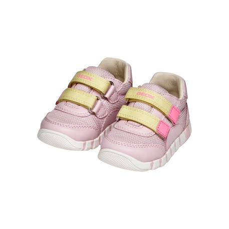 Baskets basses  à scratch Blanc   lilac+Pink   jaune clair 9 - vertbaudet enfant 