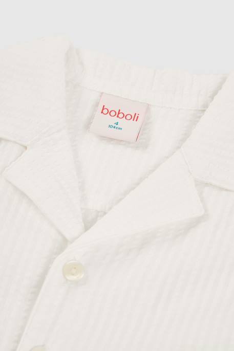 Chemise  popeline  palmiers Blanc 3 - vertbaudet enfant 