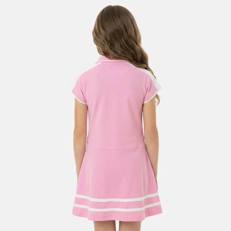 Robe fille style polo manches courtes Blanc+Fushia+Gris+Rose 11 - vertbaudet enfant 