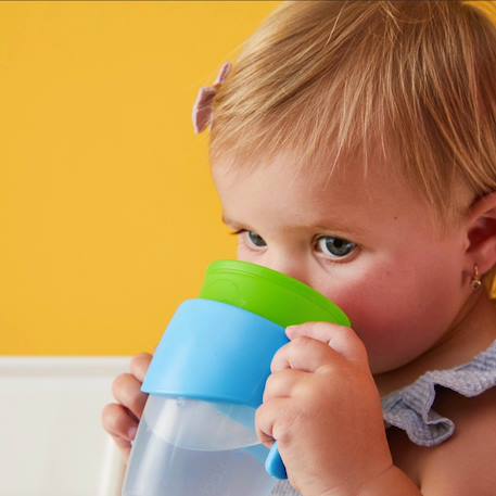 Tasse bébé 360 gobelet d'apprentissage anti-fuite Rose+Violet 6 - vertbaudet enfant 