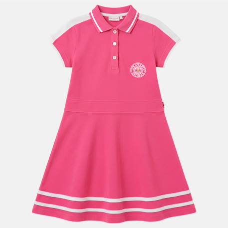 Robe fille style polo manches courtes Blanc+Fushia+Gris+Rose 6 - vertbaudet enfant 