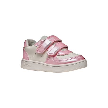 Baskets basses à scratch Blanc rose foncé 5 - vertbaudet enfant 