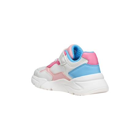 Baskets basses  à scratch Blanc   rose+Salmon   blanc 4 - vertbaudet enfant 