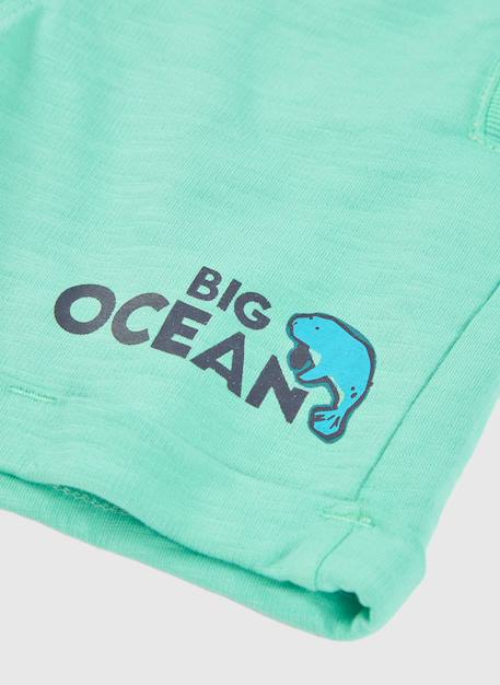 Bermuda garçon en coton Vert 4 - vertbaudet enfant 