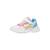Baskets basses  à scratch Blanc   rose+Salmon   blanc 2 - vertbaudet enfant 