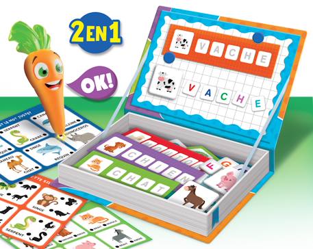 Carotina stylo parlant et jouets magnétiques 2 en 1 - Les animaux MULTICOLORE 2 - vertbaudet enfant 
