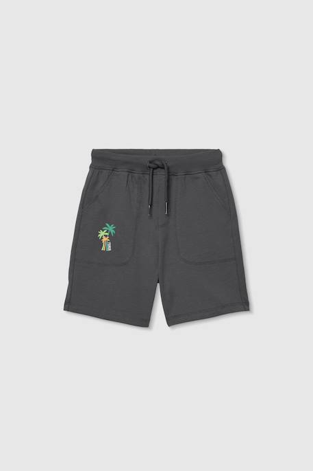 Bermuda garçon en coton Gris 1 - vertbaudet enfant 