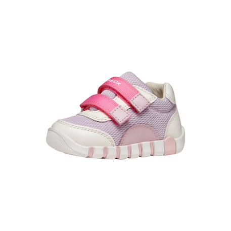 Baskets basses  à scratch Blanc   lilac+Pink   jaune clair 2 - vertbaudet enfant 