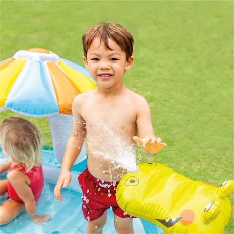 Piscine enfant avec espace de jeu Bleu 4 - vertbaudet enfant 